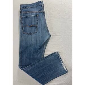 7 For All Mankind Austyn Relaxed Straight 100% Cotton Denim Jeans. Men's 36X33.